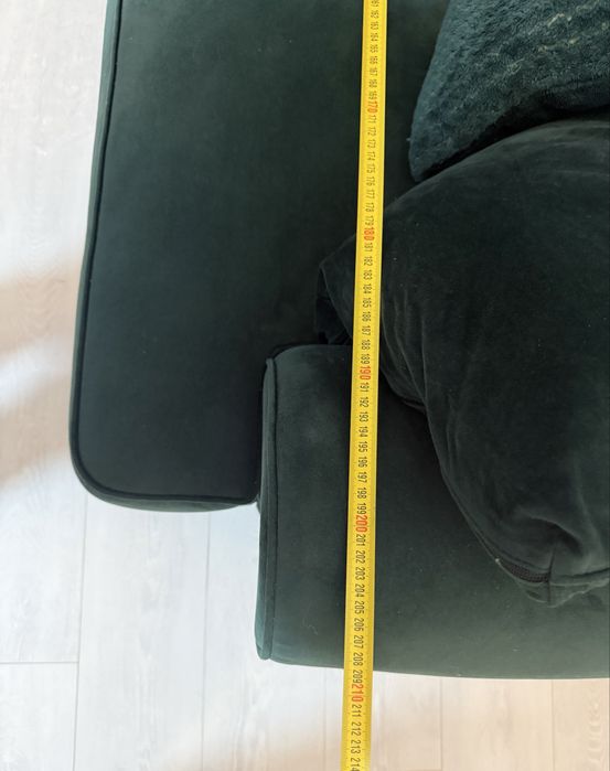 Canapea extensibila catifea verde smarald