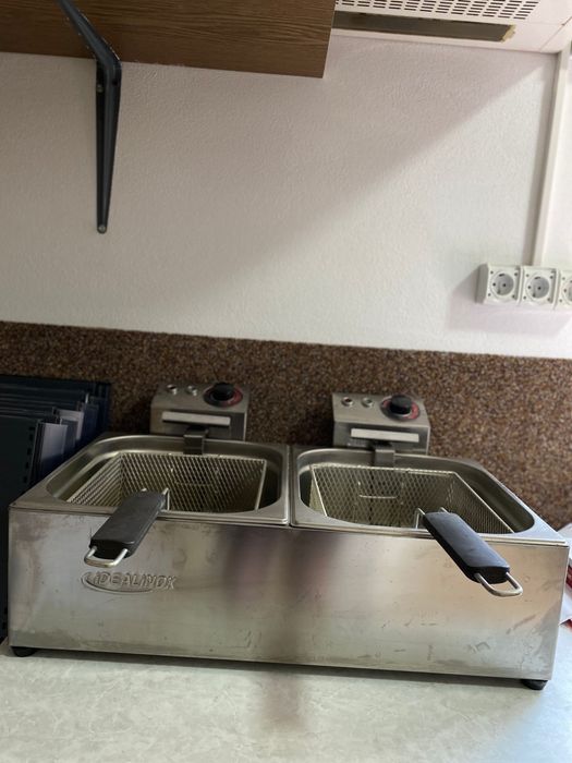 Vand friteuza dubla si grill dublu profesional!!