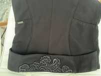Rochie midi neagră (cu umeri descoperiți) mărimea XS utilizată