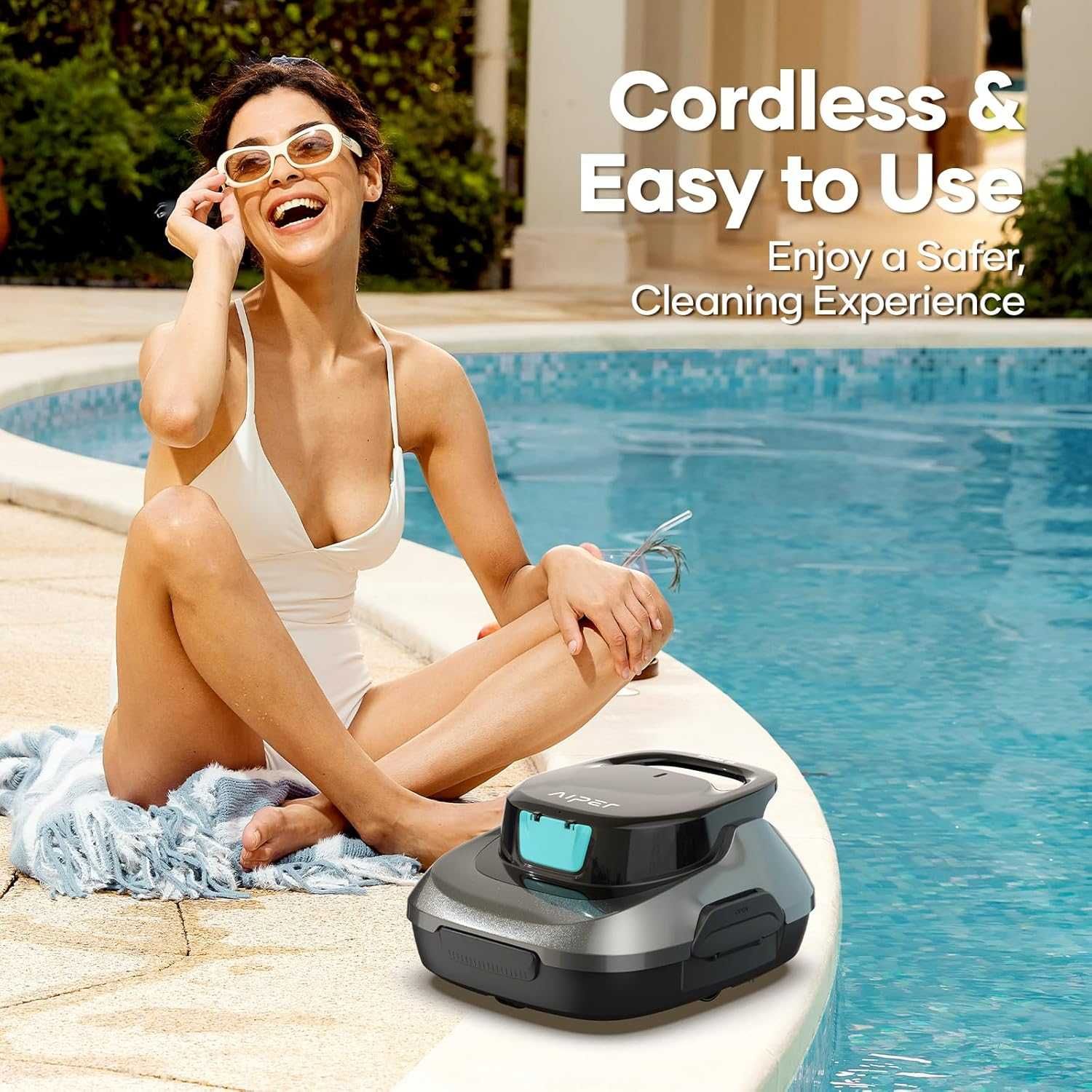 Робот-пылесос чистки для бассейна Aiper Scuba SE Robotic Pool Cleaner!