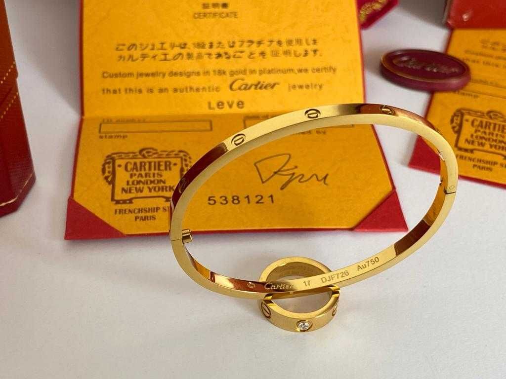 Brățară model slim Cartier LOVE 17 Gold 750