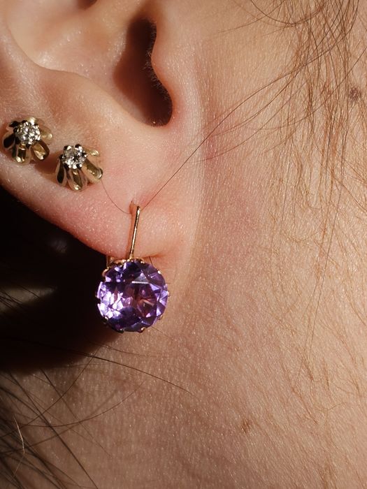 Серьги аметист 583СССР