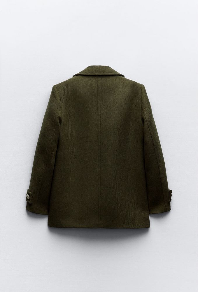 Продам пальто Zara новое женское зеленое