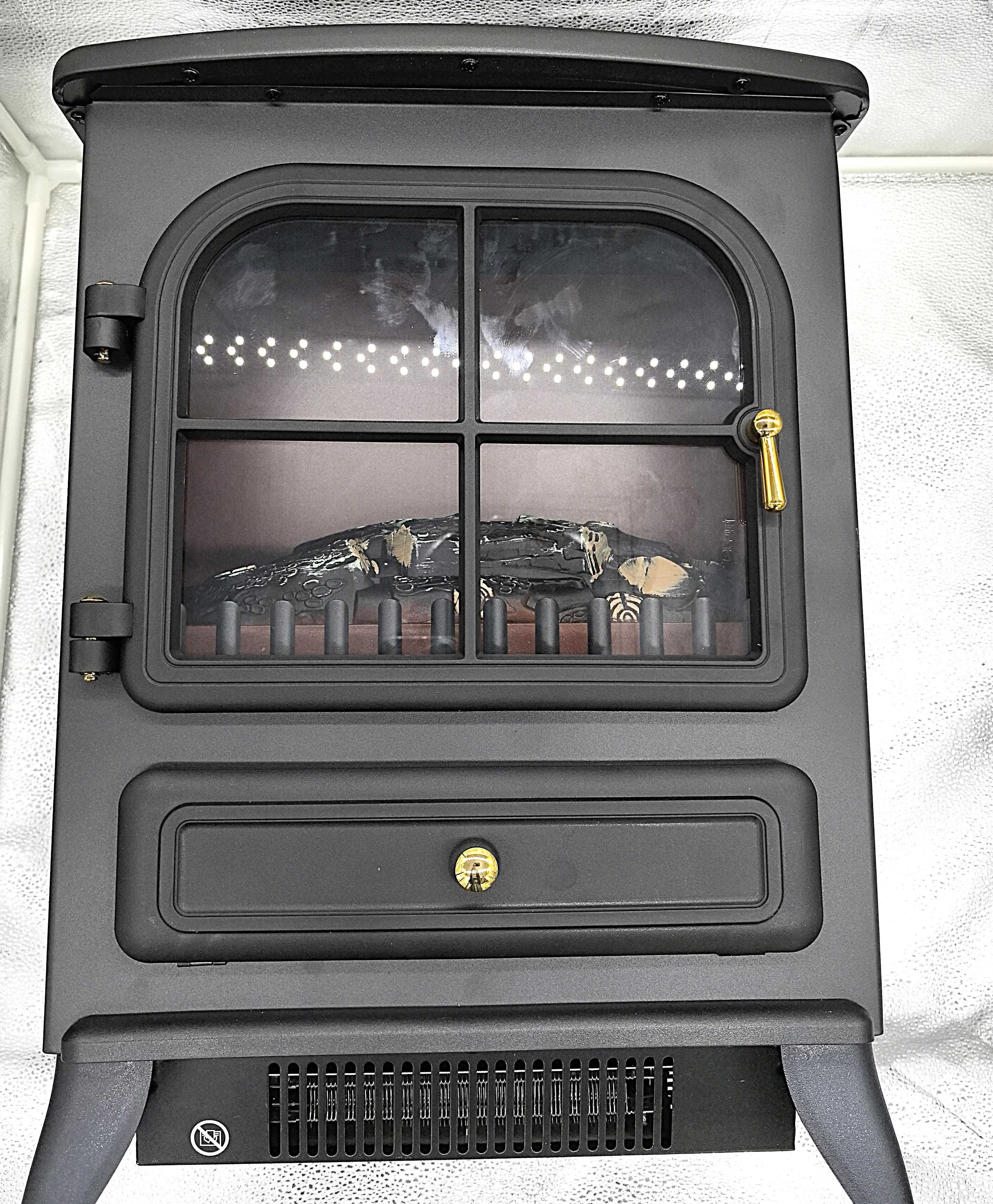 Semineu electric 1850W, design rustic, ideal pentru 30 mp!