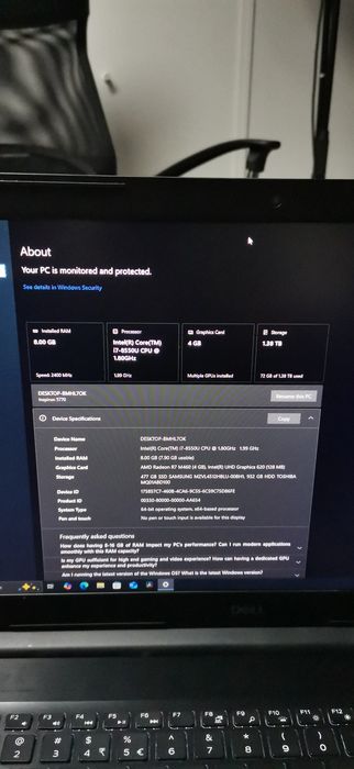 Laptop Dell procesor i7