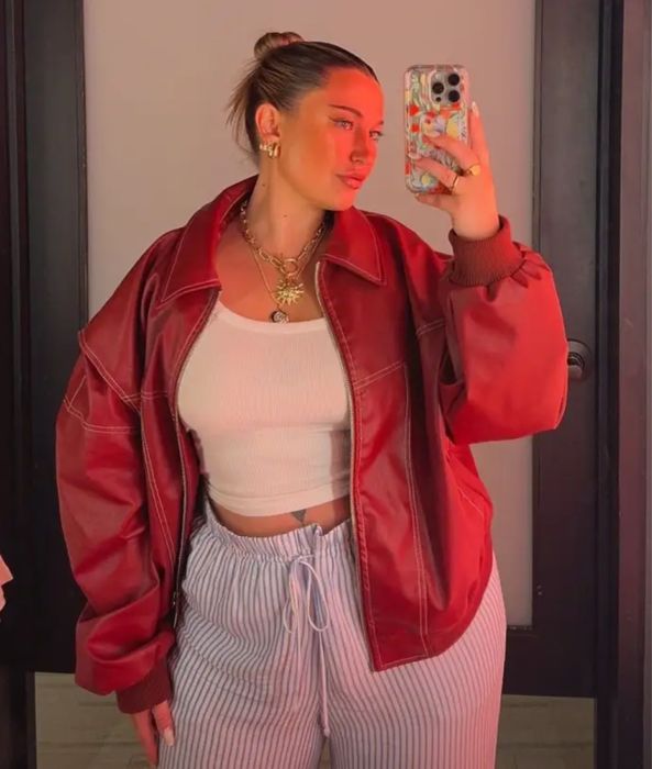 Кожанка - бомбер осень