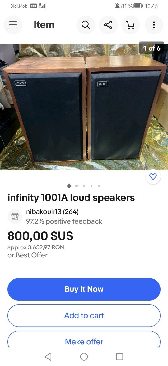 Infinity 1001 A boxe vintage TOP