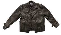 Geaca Piele Naturala LEATHER WORLD Biker Barbati | Marime M (Maro)