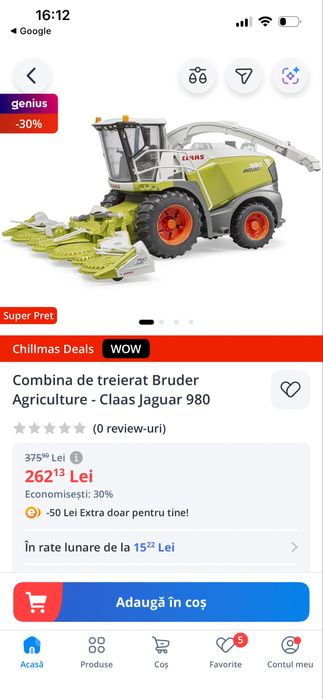 Combină Bruder de jucarie