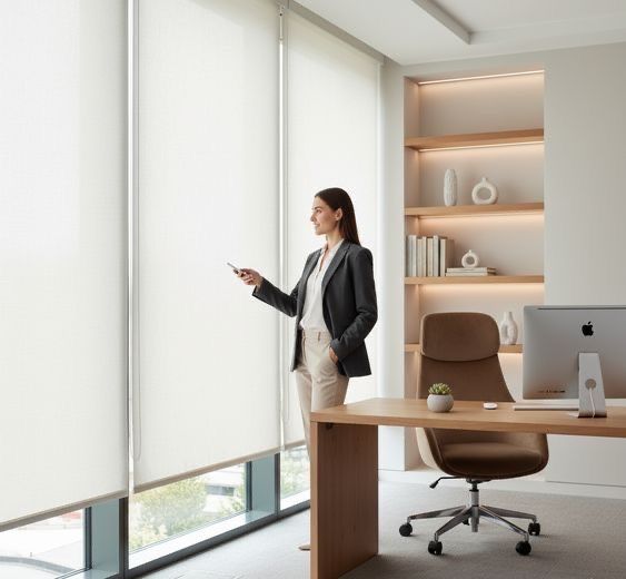 Жалюзи для офиса в Астане / Рулонные шторы для офиса