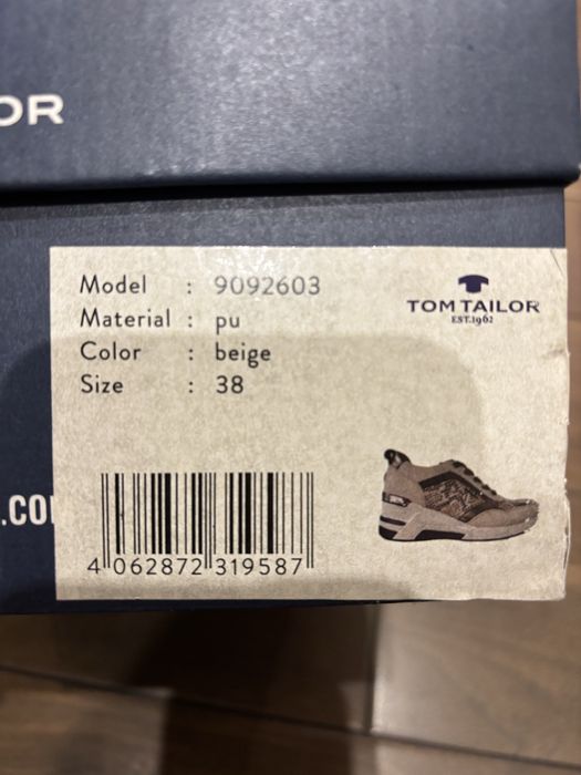 Дамски обувки tom tailor 38 номер