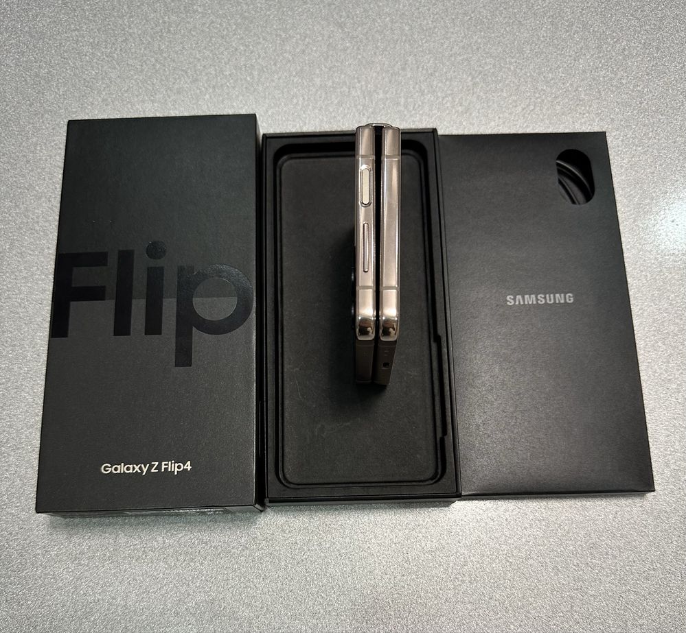 Galaxy Z flip 4 (5G) 256 full box 2023 imeika bo’lgan e-sim o’qidi