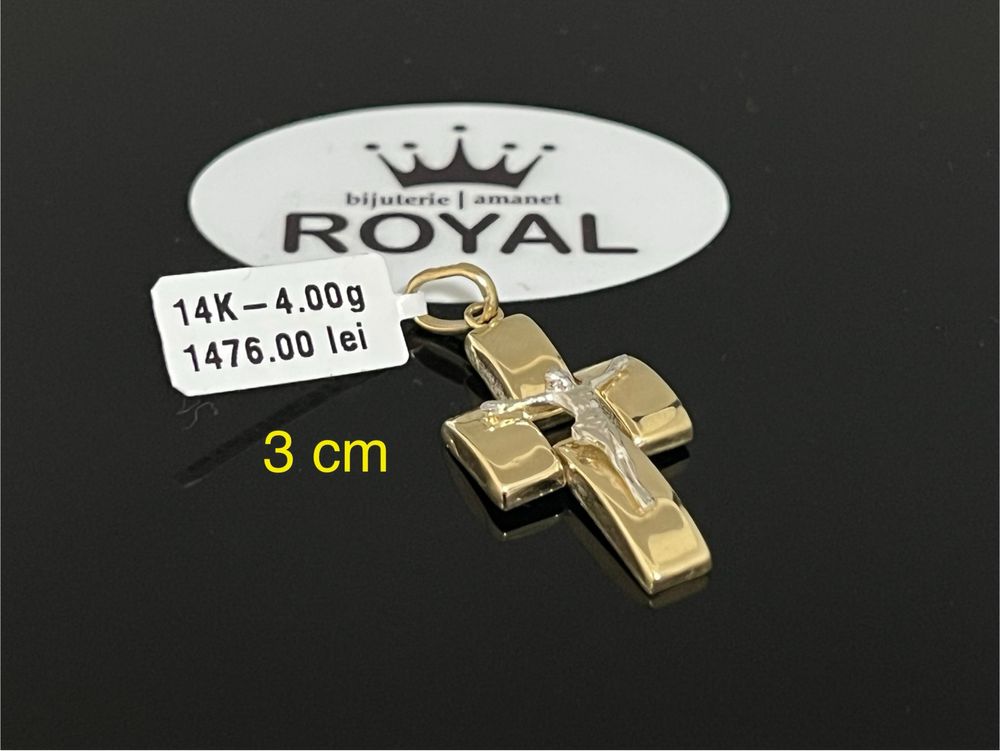 Bijuteria Royal CB : Pandant cruce aur 14k 4,00 grame