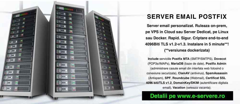 eMail Server personalizat bazat pe Postfix