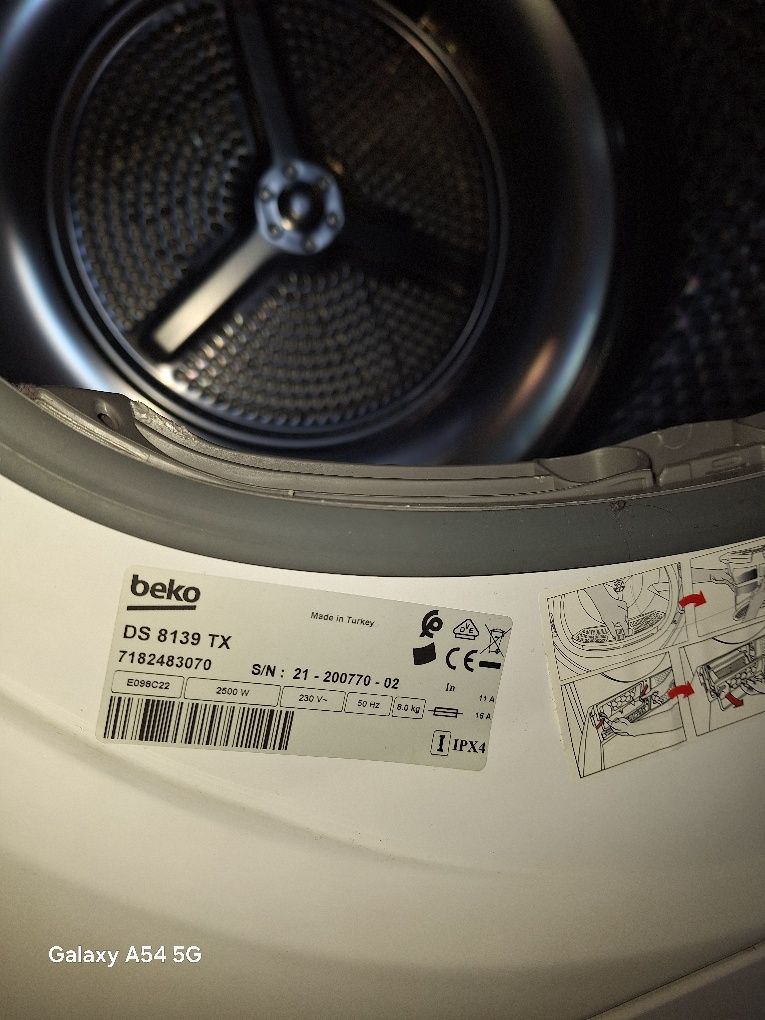 Uscator de rufe Beko DS8139TX condensare