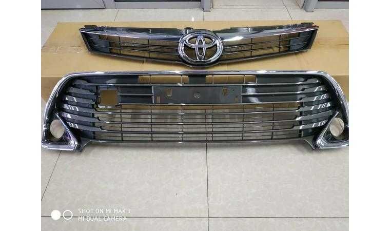 Бампер передний и решетка на Тойота Камри 55 / Toyota Camry 55