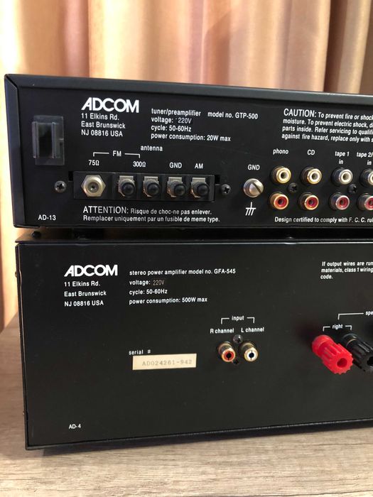 Adcom preu si power GTP-500 si GFA-545, amplificator 500W, made in USA