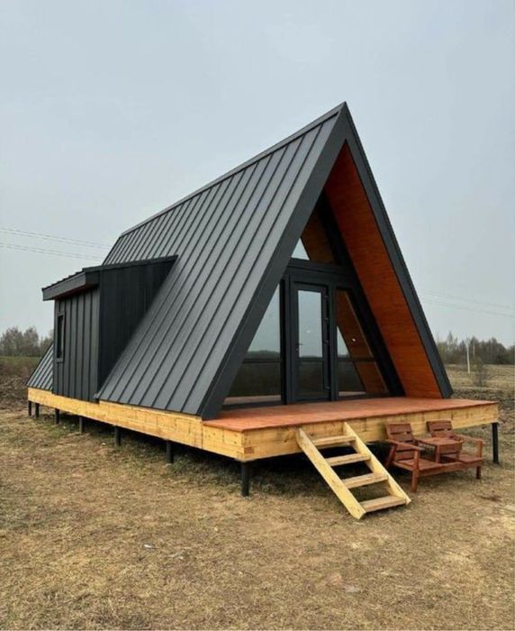 Cabane tip Aframe la cheie