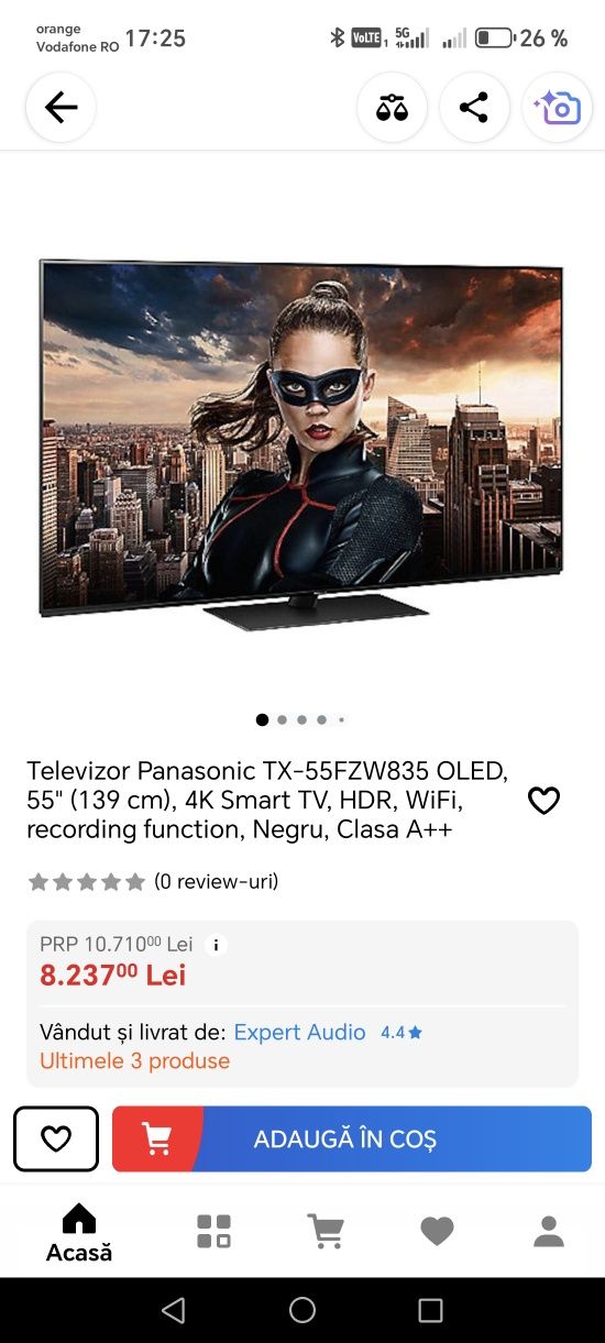 Televizor Panasonic tx 55 fzw835 Oled Smart tv 4k...