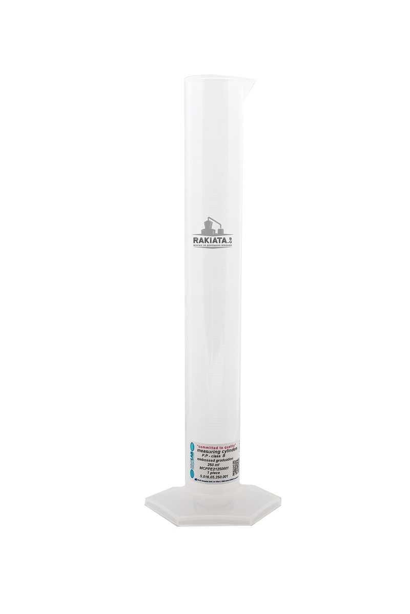 Мерителен цилиндър 100мл,Полипроп. основа,Релефна градуировка,20200087