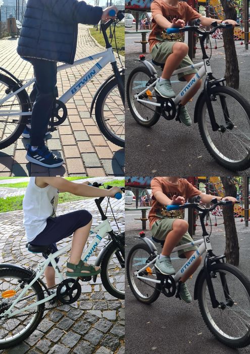 Bicicletă B’Twin, 20 inch, albă