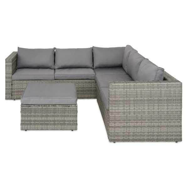 Set mobilier gradina/terasa canapea/colțar si masa taburet HATTEM NOU