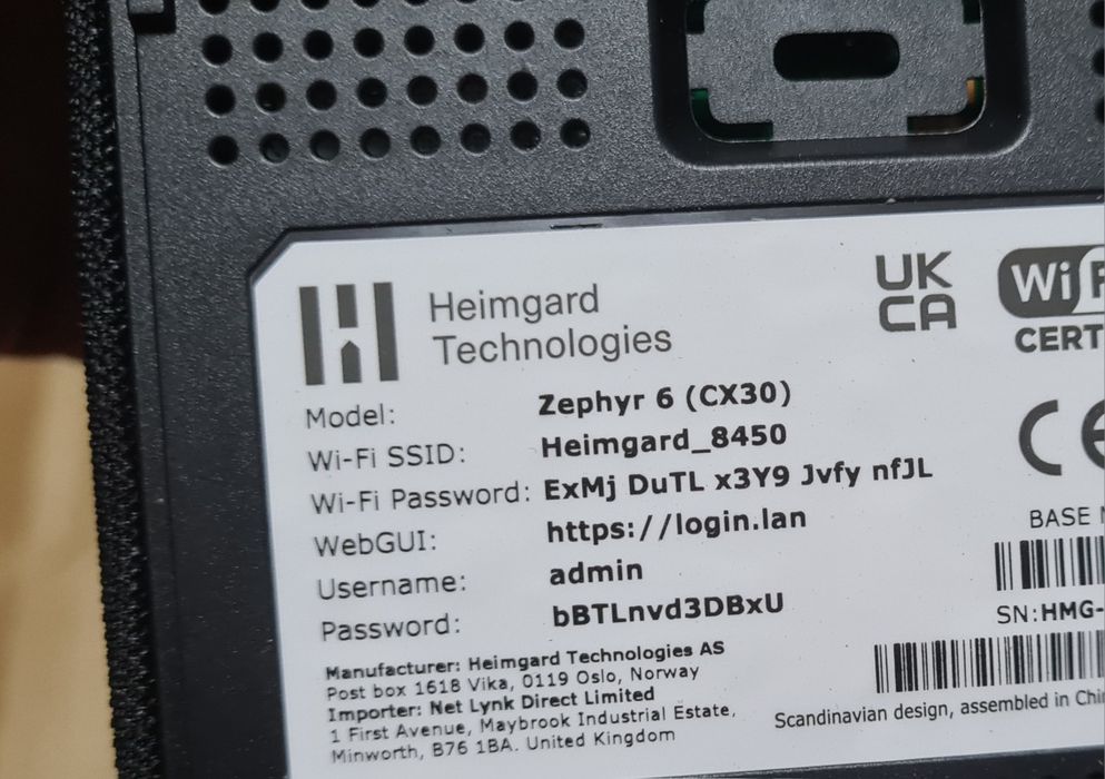 Router mesh wi-fi 6 Heimgard/Genexis Zephyr 6