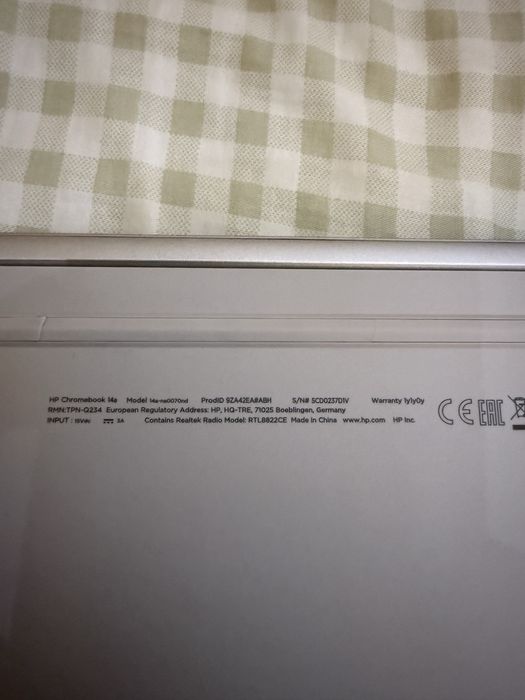 HP chromebook 14a