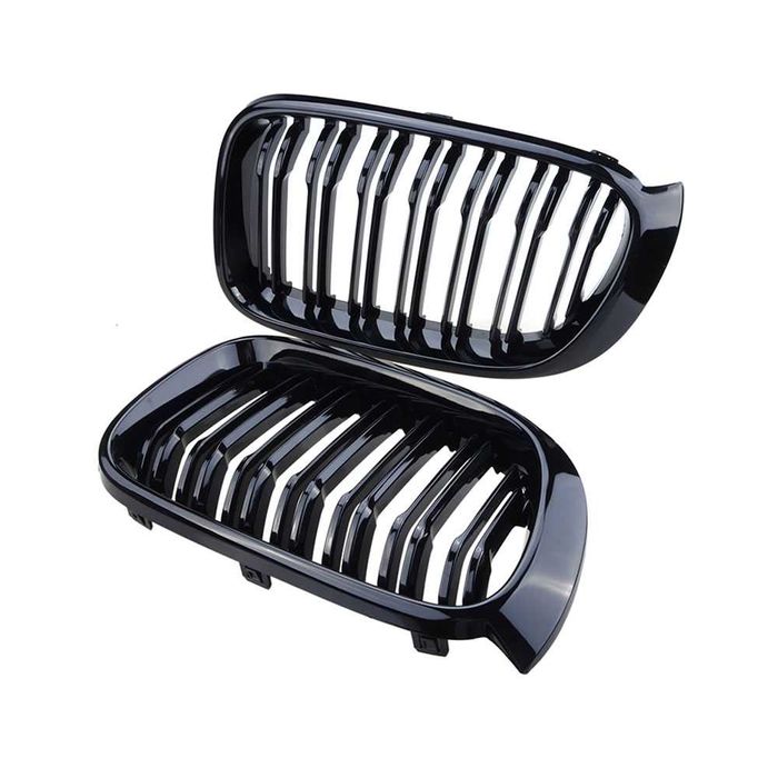 Set 2 grile duble M negre lucios BMW X3 F25 X4 F26 facelift 2014-2017