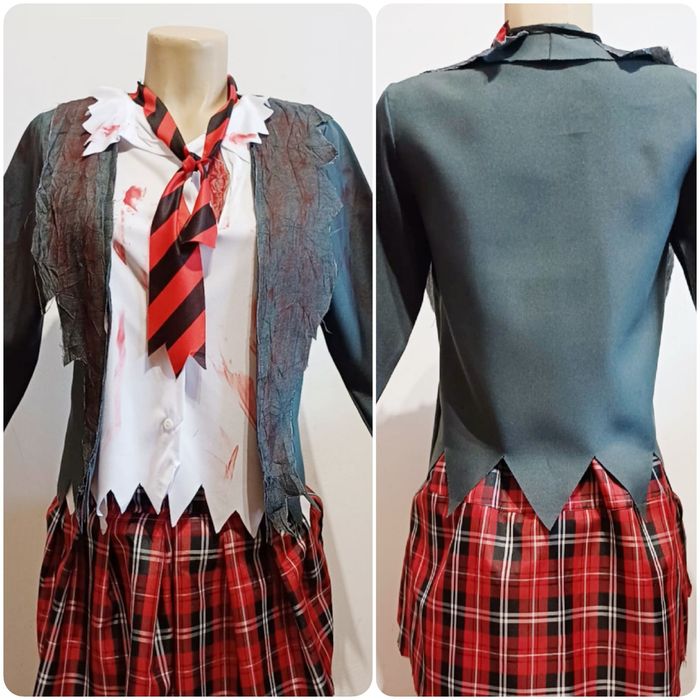 Costum scolariță zombie XS damă