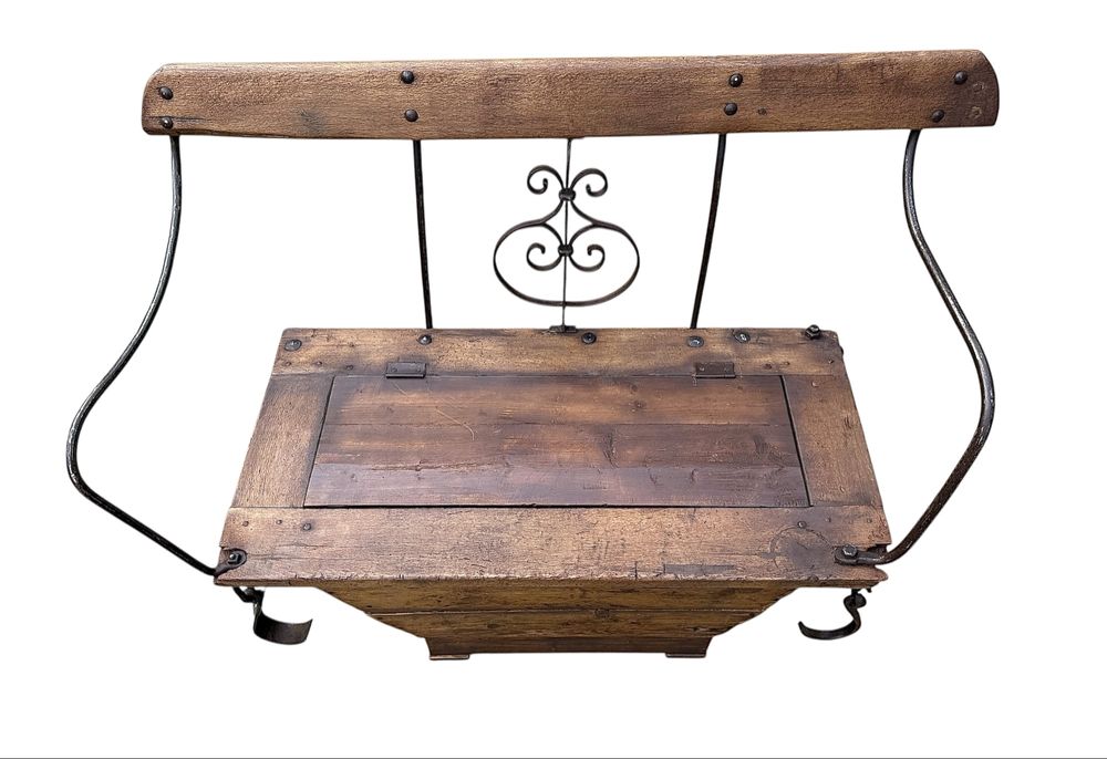 Bancheta taraneasca cu spatar si lavita