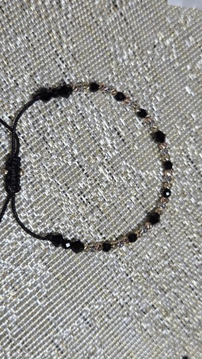 Bratara Aur roz, galben, alb de 14K