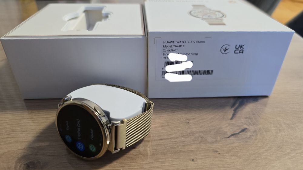 Smartwatch Huawei Watch GT 5, 41MM, Gold Milanese Strap