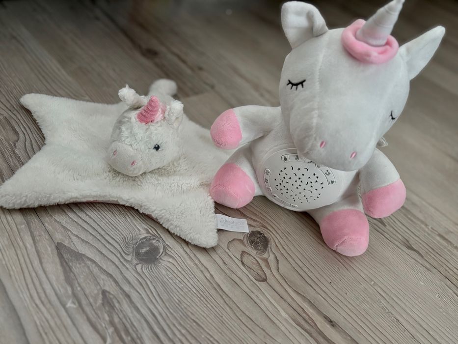 Музикална лампа Еднорог + одеалце за гушкане Еднорог Chippolino
