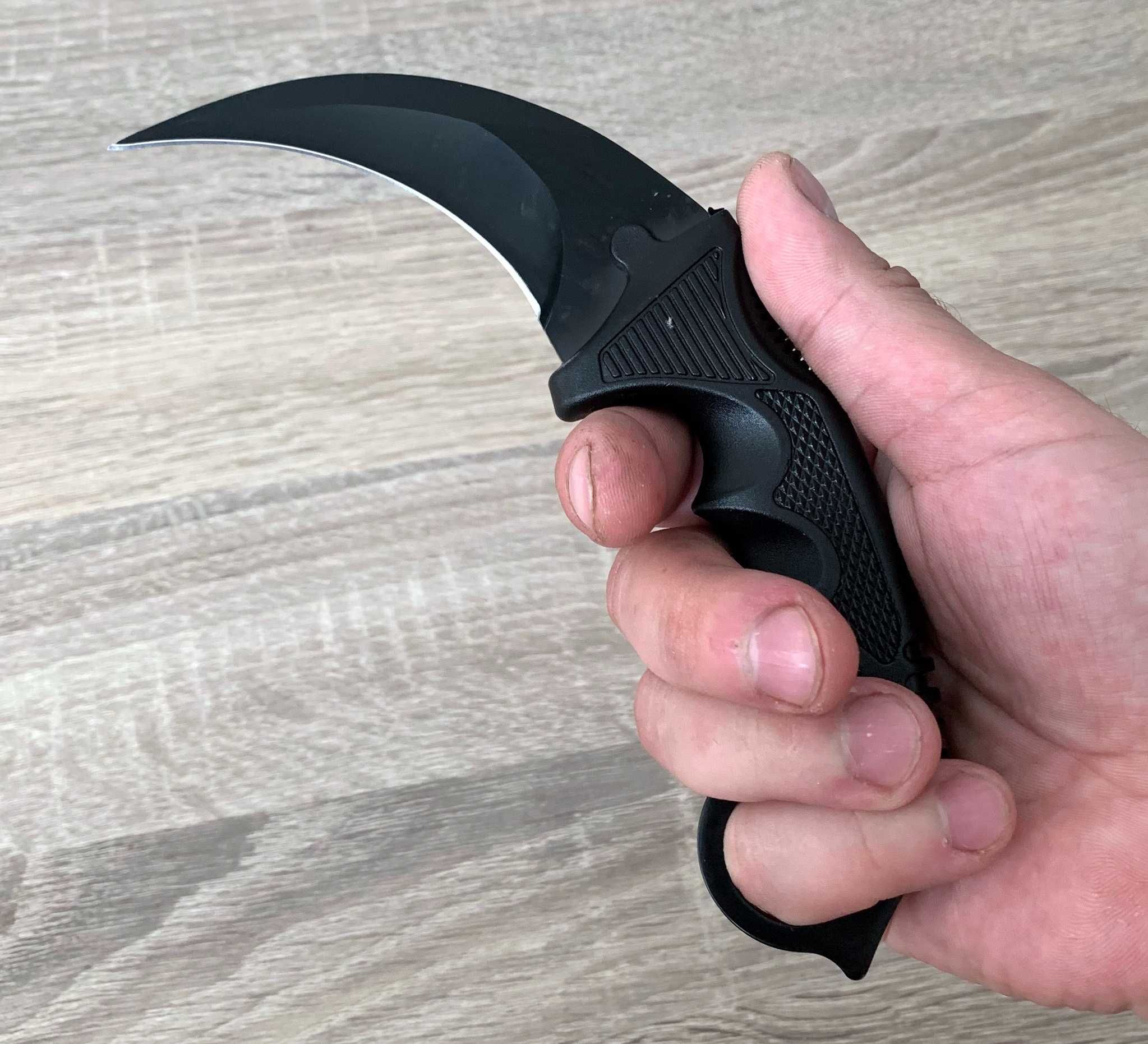 Cutit lama Counter Strike Karambit Negru cu Snur si Teaca  - colectie