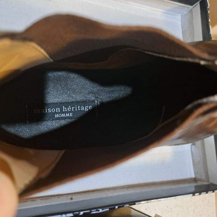 Maison Heritage мъ.жки кожени боти с кутия .