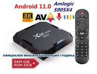 Android TV Box X96 MAX+ ULTRA Android 11 DualBand WiFi BT гаранция