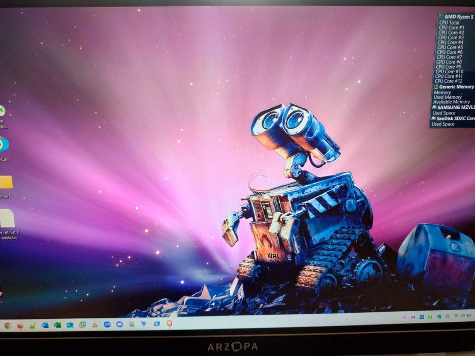 Monitor gaming/Office portabil ARZOPA Z1FC, 144Hz, 16.1 inch