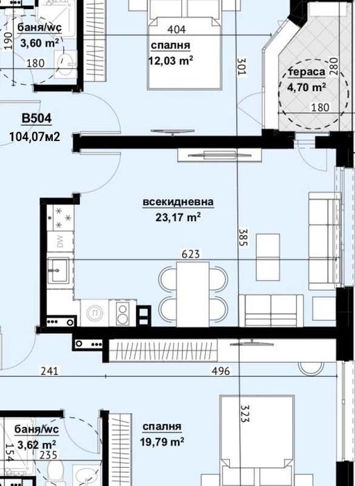 Продава се Тристаен апартамент в Бургас, Изгрев - 104 кв.м за 1077 €/кв.м - Снимка #2