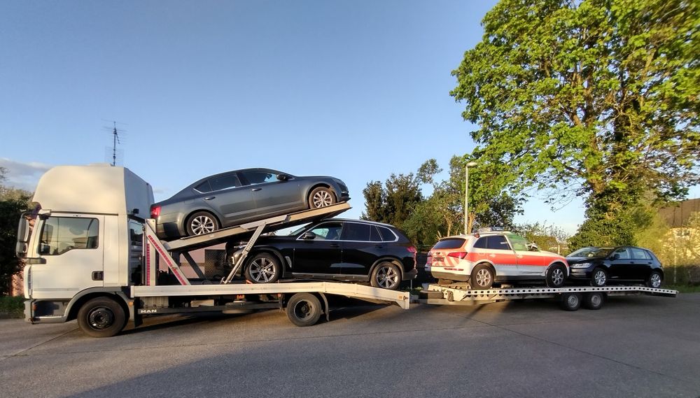 Transportor Auto Platforma Man TGL 8240 Ansamblu 4 Auto
