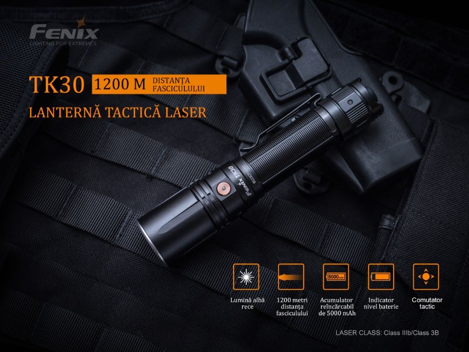 Lanterna reincarcabila Fenix TK30 - 500 Lumeni - 1200 Metri