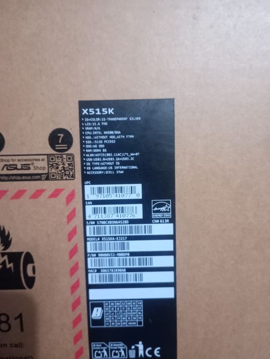 Vând laptop Asus nou