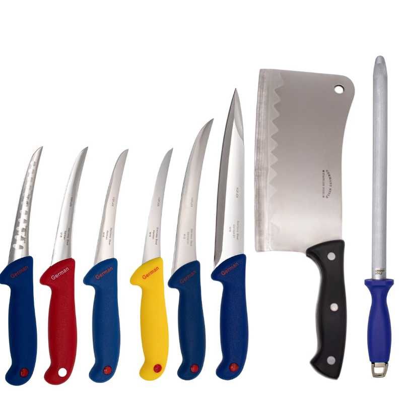 Set de ustensile macelarie  6 cutite satar masat calitate germană