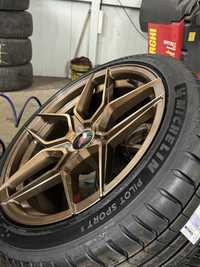 Jante + anvelope Michelin noi R18 5x112 Japan Racing JR 34