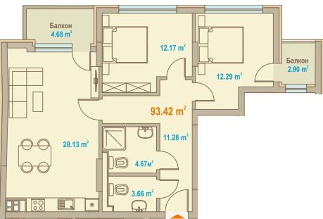 Елегантен апартамент в новострояща се сграда - ж.к. Зона Б-19!