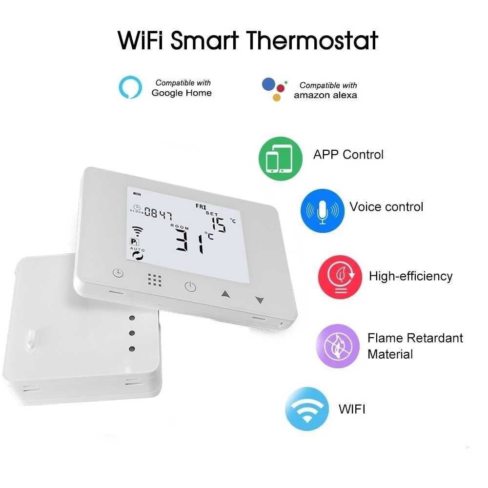 Termostat smart HYSEN HY09RF-WiFi  Tuya, Google – incalzire electrica