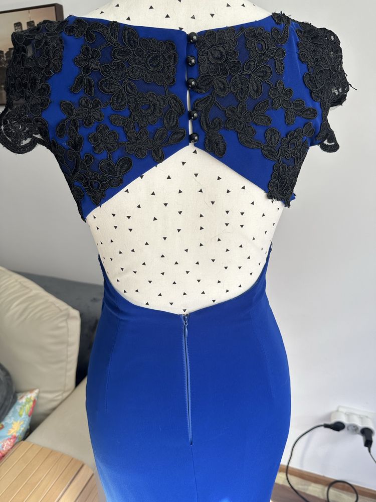 Rochie sirena de ocazie - albstru electric