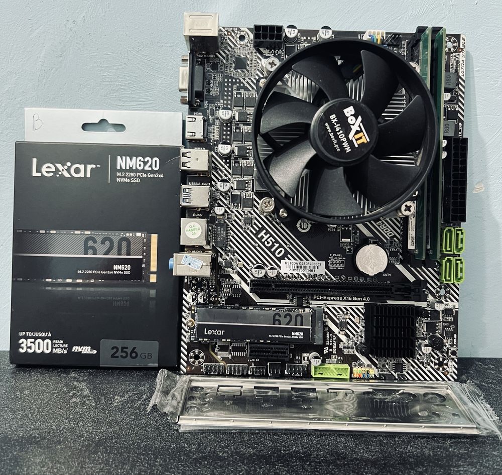 Готовый комплект на INTEL CORE I3-10100F, H510, 16Gb ozu, 256Gb m2