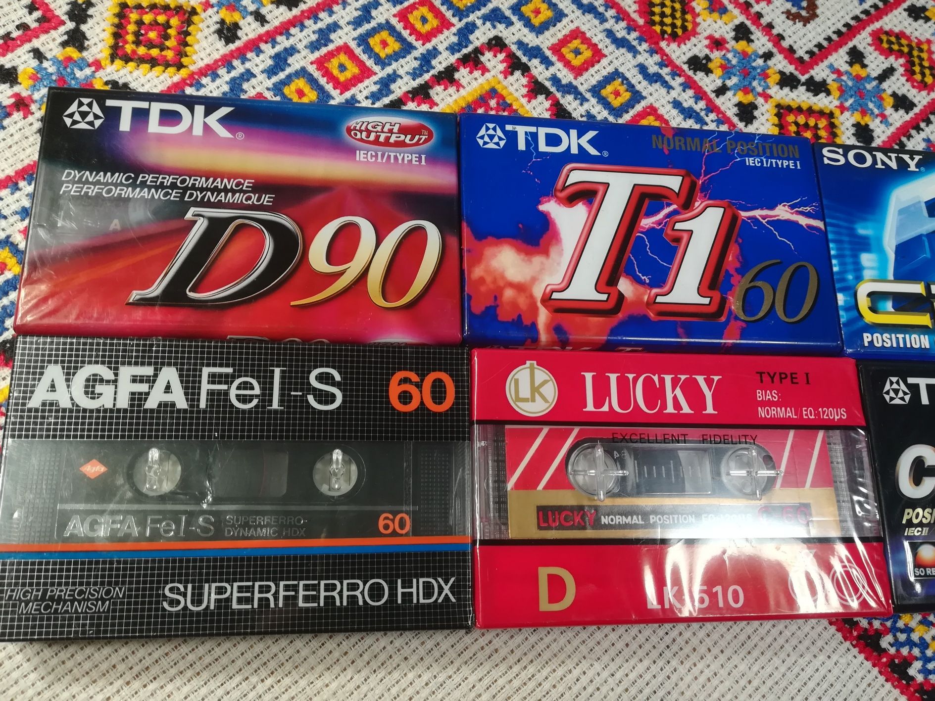 Caseta audio LUCKY,AGFA, Sony și TDK noi sigilate anii 80/90,colectie