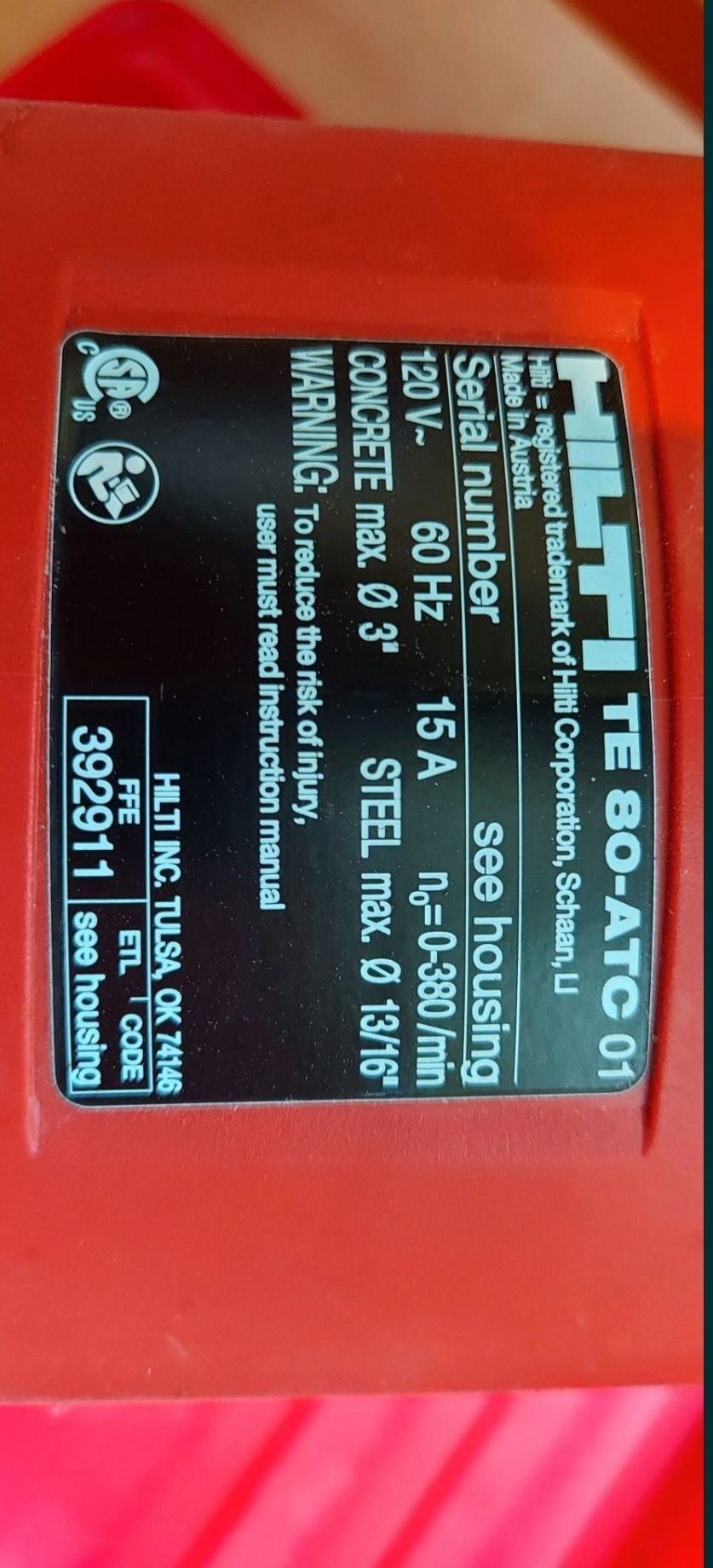 Hilti ТЕ 80-ATC/AVR ударно пробивна машина
МАШИНА Професионална Оригин